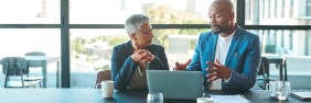 Insurance Agent and nurse prepare for a licensing board disciplinary review