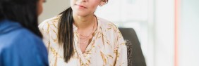 mental healthcare professional providing mental health resources