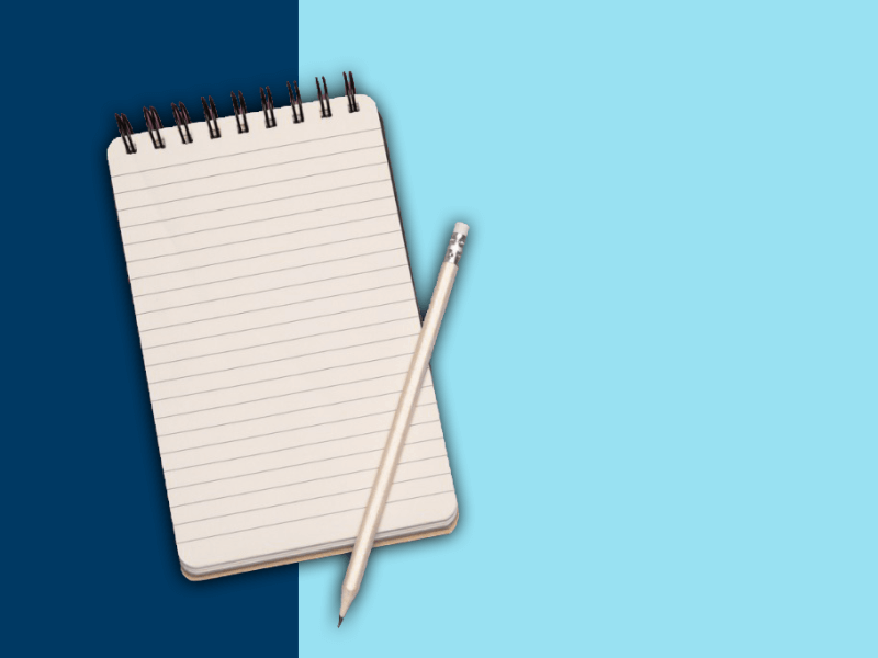 notebook showing how to prepare for nursing clinicals