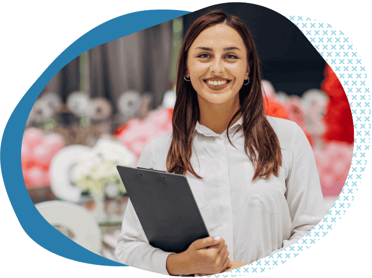 event planner holding clipboard that contains event planner liability insurance from berxi